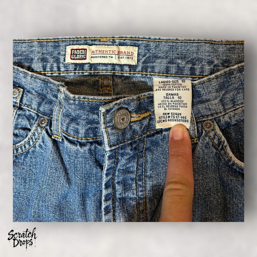 Faded Glory Vintage 90s Women's Jeans Size 10 High Waist Relaxed Fit Denim Retro - Picture 2 of 3